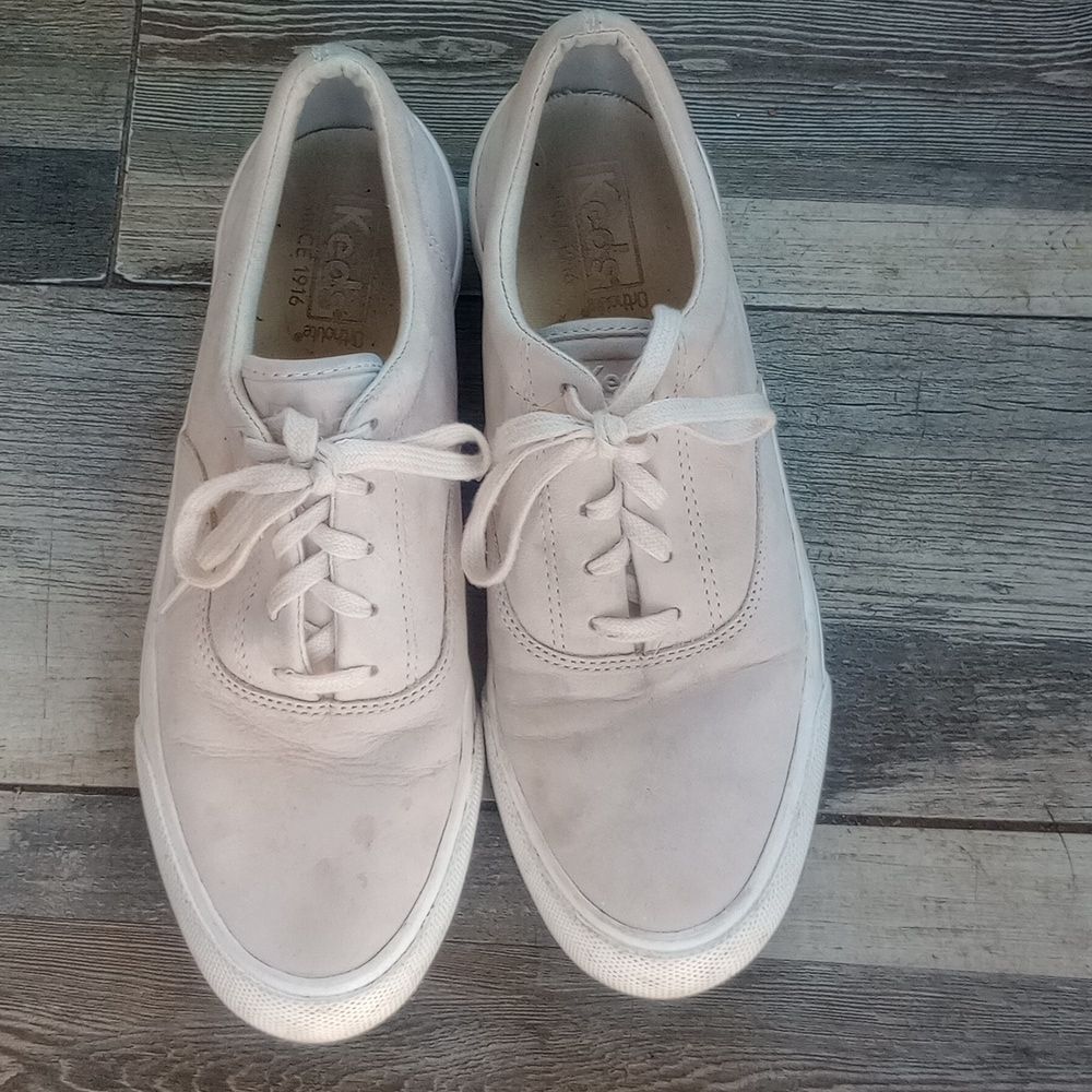 Size 8.5 Keds Ortholite WH59318 Anchor Nubuck Petal Pink Sneakers Shoes